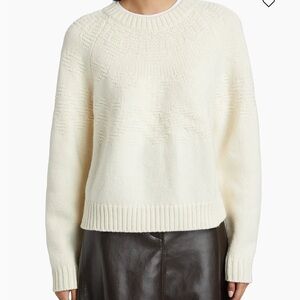 VINCE Ivory Textured Raglan Wool Fair
Isle Sweater size L